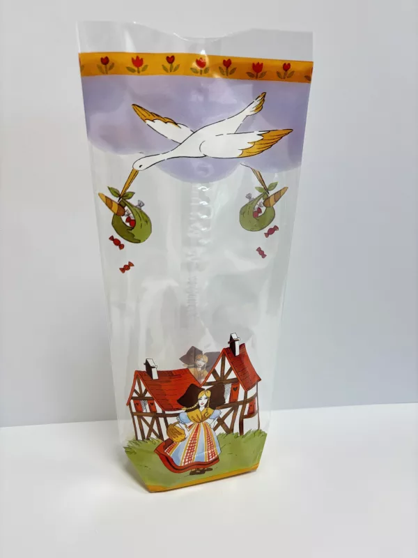 Sachet fond carton décoré - Alsace - Lot de 100 unités