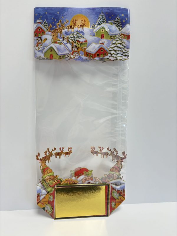 Sachet fond carton décoré - Noël d'antan - Lot de 100 unités – Image 2