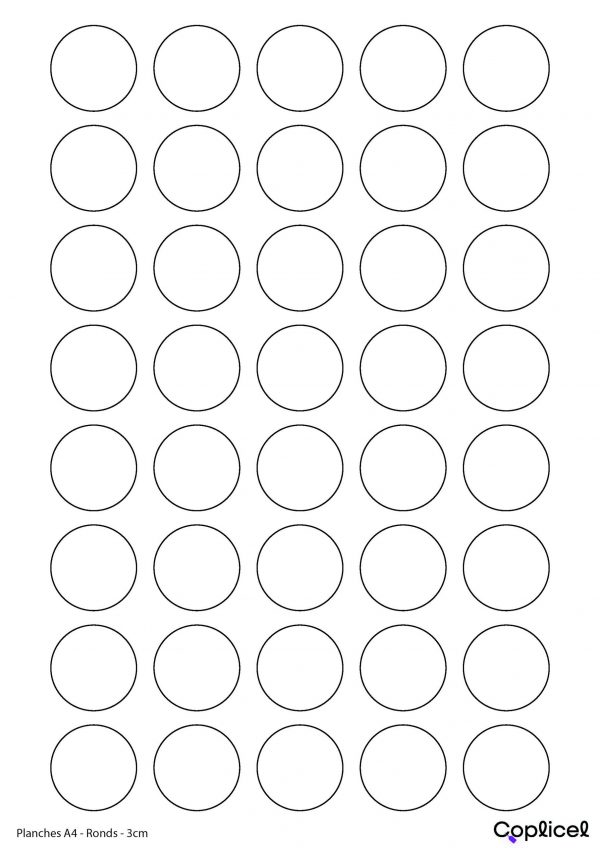 Planches d'étiquettes autocollantes personnalisées- A4 – Image 4