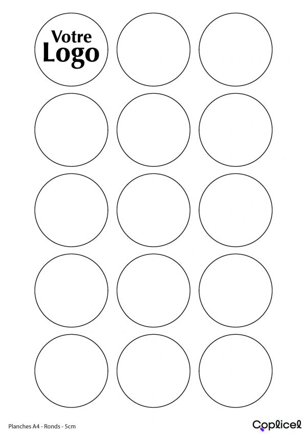 Planches d'étiquettes autocollantes personnalisées- A4 – Image 5