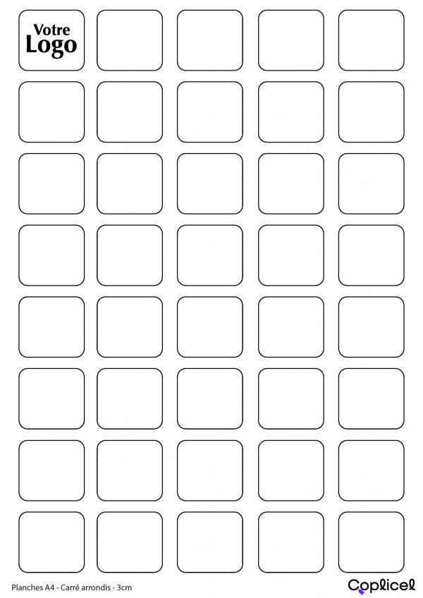 Planches d'étiquettes autocollantes personnalisées- A4 – Image 7