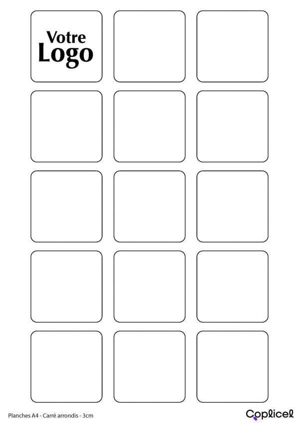 Planches d'étiquettes autocollantes personnalisées- A4 – Image 8
