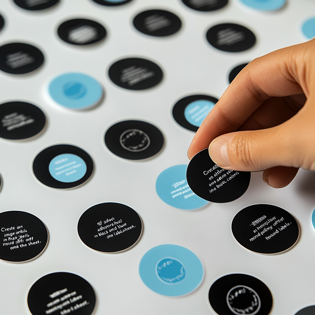 Planches d'étiquettes autocollantes personnalisées- A4 – Image 2